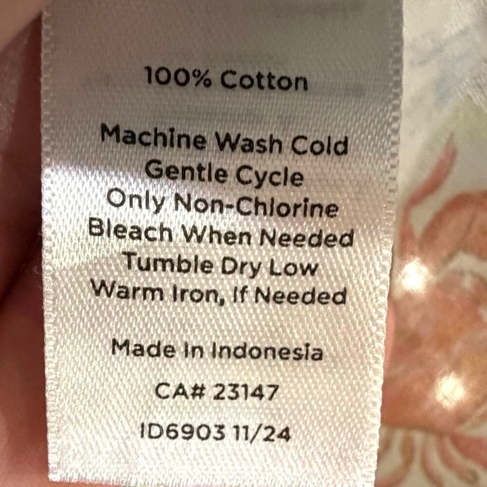 Talbots Plus 3X Modern Classic Cotton Shirt Summer Vista Vacation Resortwear EUC - Picture 16 of 16